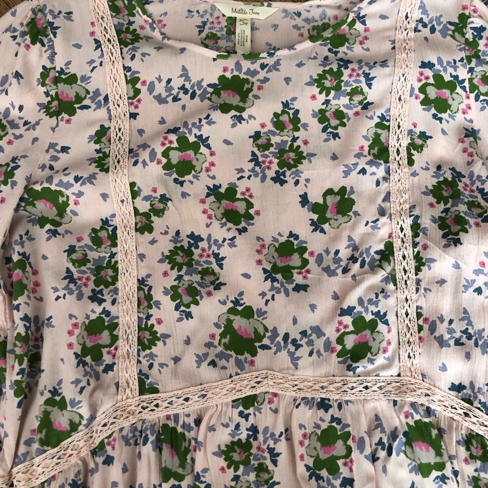 Matilda Jane Bell Sleeve Tunic Top Womens large floral - Picture 2 of 9